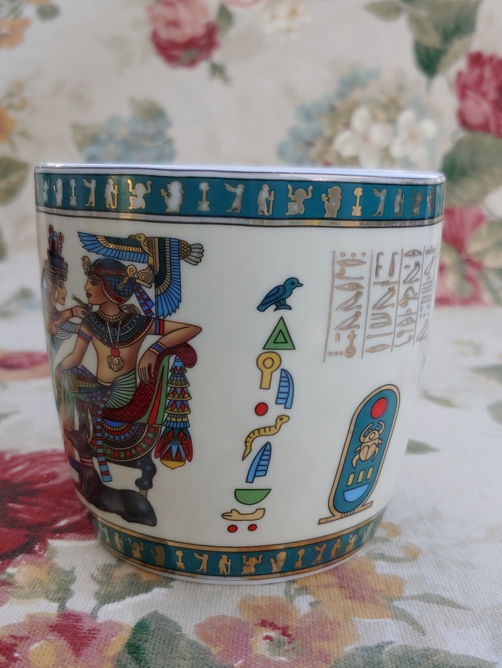 Fathi Mahmoud Vintage Limoges Sculpture Egyptian Art Porcelain Mug - Picture 10 of 17